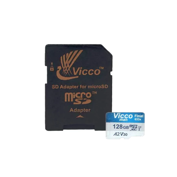 کارت حافظه ویکومن ظرفیت 128 گیگ همراه با خشاب و ram reader