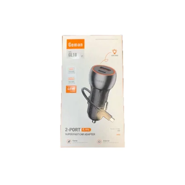 شارژر فندکی خودرو مدل  Geman GL18 48W